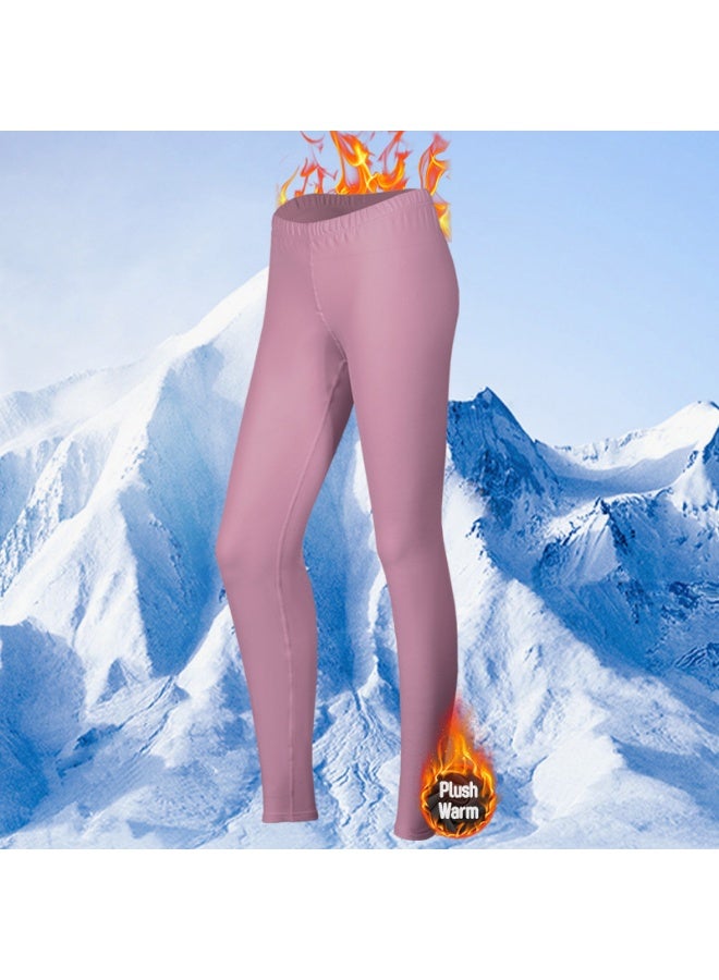 طقم ملابس داخلية نسائية حرارية، يتكون من قميص طويل الأكمام مبطن بالفليس وسروال مطابق. يتضمن طقم بيجامة مبطن بالصوف، مناسب للارتداء اليومي والأنشطة الخارجية مثل الجري والعمل والتزلج والمشي لمسافات طويلة والمشي. - Image 3